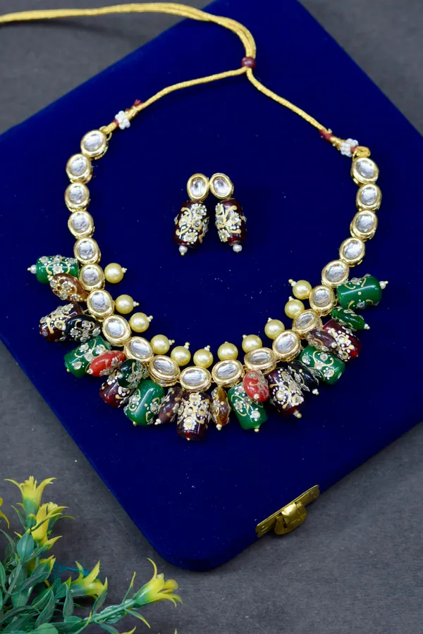 Multicolor_Beaded_Kundan_Collar_Necklace_For_Women_(Pack_Of_3)