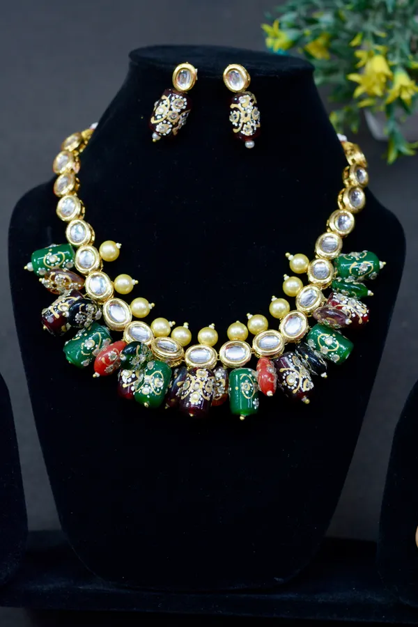 Multicolor_Beaded_Kundan_Collar_Necklace_For_Women_(Pack_Of_3)
