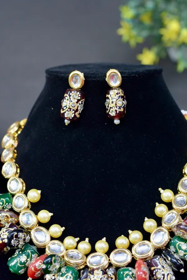 Multicolor_Beaded_Kundan_Collar_Necklace_For_Women_(Pack_Of_3)