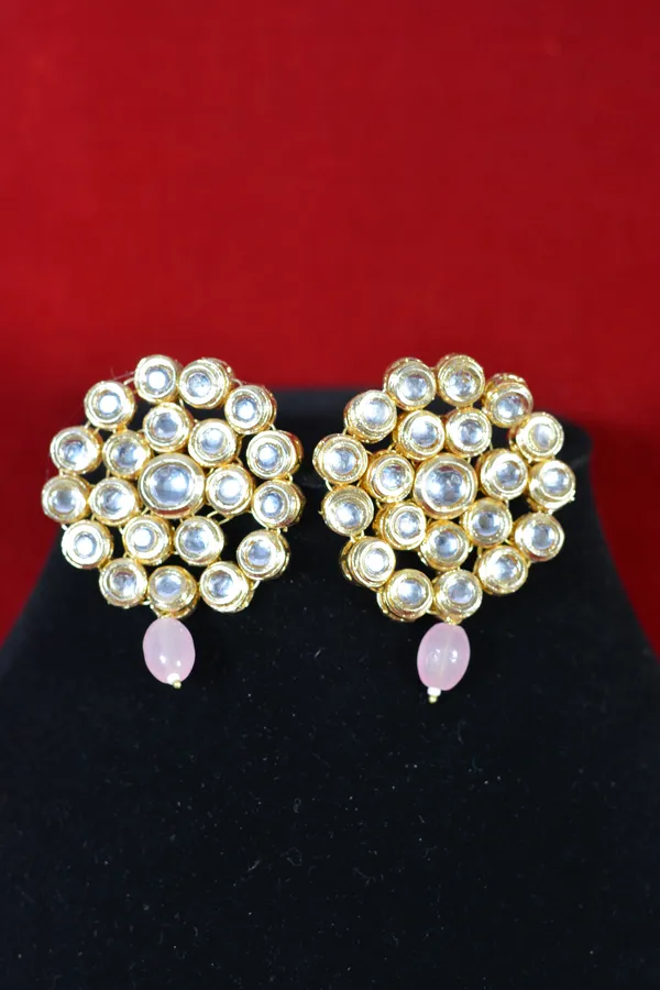 Triple_Strand_Pink_Beads_Kundan_Necklace_Set_(Pack_Of_3)
