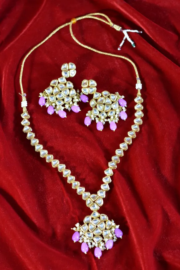 Gold_Heritage_Kundan_Pink_Drop_Bridal_Jewelry_Set_(Pack_Of_3)