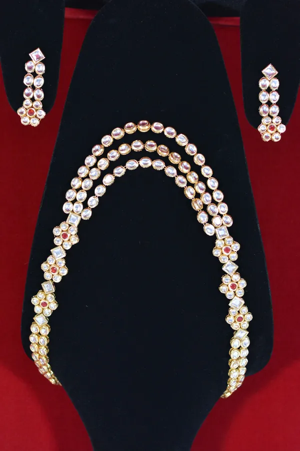 Gold_Handcrafted_Kundan_Multi_Strand_Necklace_Set_With_Matching_Earrings_(Pack_Of_3)