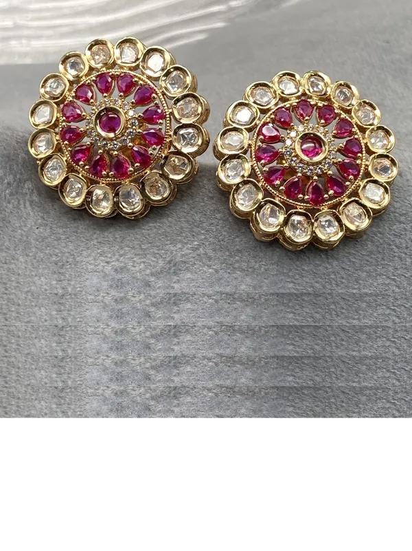 Pink_Brass_Rhea_Ruby_Kundan_Stud_Earrings_For_Women