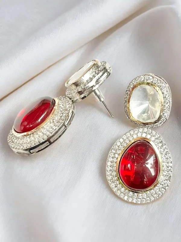 Red_Brass_Jheel_Ruby_Kundan_Earring_For_Women