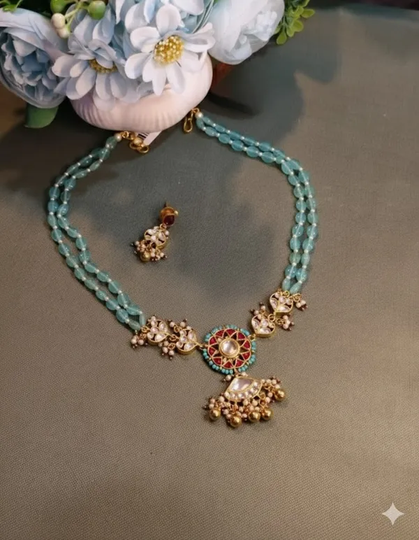 Blue_Brass_Aarvi_Jadau_Beaded_Necklace_Set_For_Women