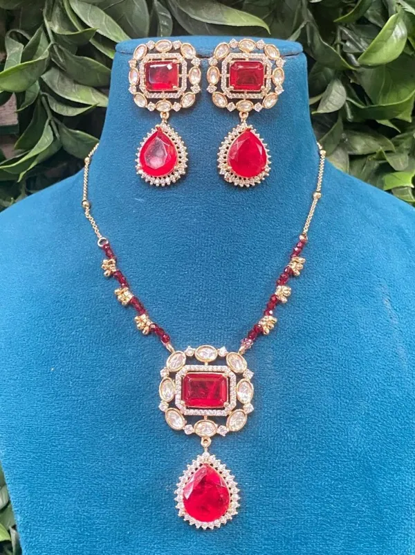 Red_Brass_Royal_Ruby_Moissanite_Kundan_Necklace_Set_For_Women