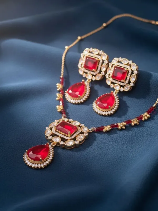 Red_Brass_Royal_Ruby_Moissanite_Kundan_Necklace_Set_For_Women