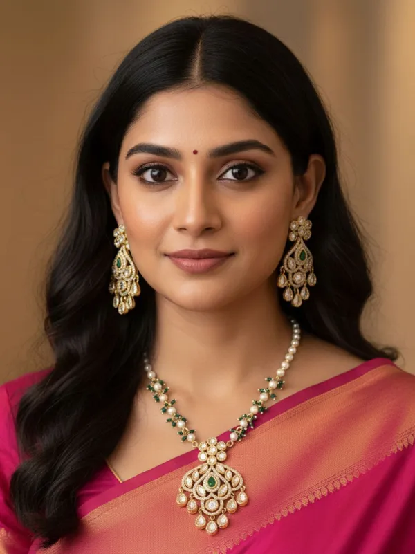 Green_Brass_Anisha_Pearl_Emerald_Kundan_Necklace_Set_For_Women