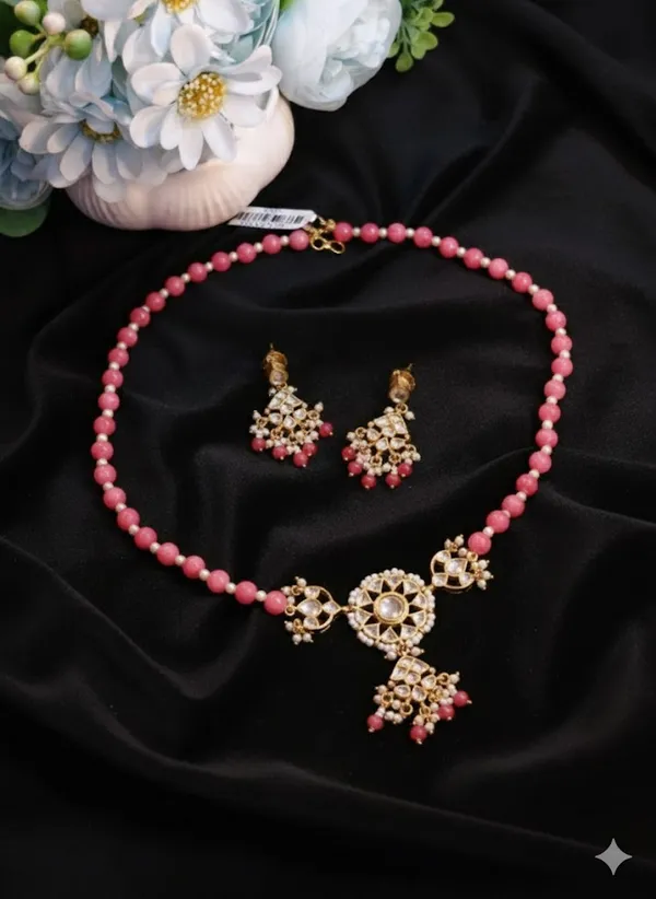 Pink_Brass_Riya_Jadau_Beaded_Necklace_Set_For_Women
