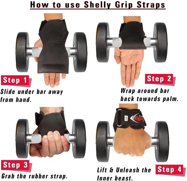 INDIAHUNK®_Weight_Lifting_Grips_(Pair)_–_Heavy-Duty_Gym_Grips_with_Neoprene_Padded_Wrist_Wraps_for_Powerlifting,_Deadlifts,_Rows_&_Pull-Ups_–_Non-Slip_Palm_Grip_Support_for_Bodybuilding_&_Strength_Training