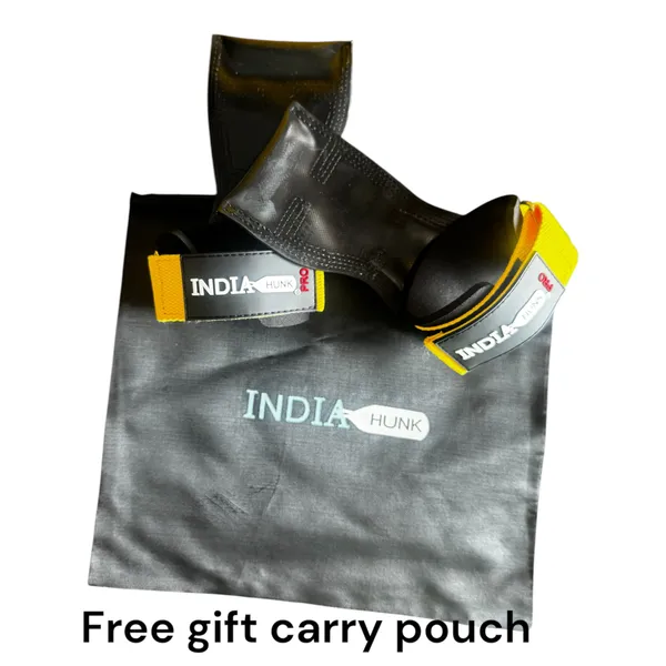 INDIAHUNK®_Weight_Lifting_Grips_(Yellow,_Pair)_–_Heavy-Duty_Gym_Grips_for_Powerlifting,_Deadlifts,_Rows_&_Pull-Ups_–_Non-Slip_Palm_Grip_with_Neoprene_Padded_Wrist_Support_–_Strength_Training,_Bodybuilding_&_Fitness