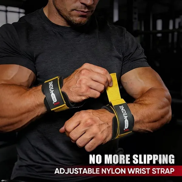 INDIAHUNK®_Weight_Lifting_Grips_(Pair)_–_Heavy-Duty_Gym_Grips_with_Neoprene_Padded_Wrist_Wraps_for_Powerlifting,_Deadlifts,_Rows_&_Pull-Ups_–_Non-Slip_Palm_Grip_Support_for_Bodybuilding_&_Strength_Training_free_key_chain