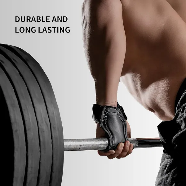 INDIAHUNK®_Weight_Lifting_Grips_(Yellow,_Pair)_–_Heavy-Duty_Gym_Grips_for_Powerlifting,_Deadlifts,_Rows_&_Pull-Ups_–_Non-Slip_Palm_Grip_with_Neoprene_Padded_Wrist_Support_–_Strength_Training,_Bodybuilding_&_Fitness