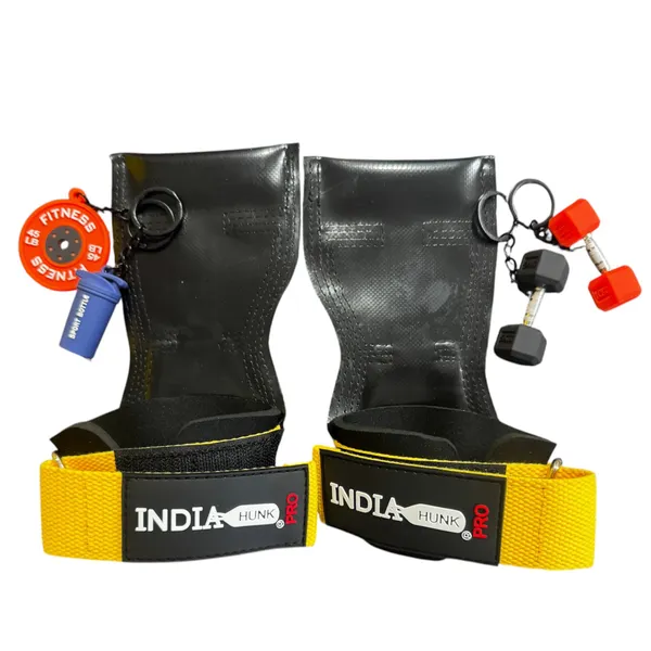 INDIAHUNK®_Weight_Lifting_Grips_(Pair)_–_Heavy-Duty_Gym_Grips_with_Neoprene_Padded_Wrist_Wraps_for_Powerlifting,_Deadlifts,_Rows_&_Pull-Ups_–_Non-Slip_Palm_Grip_Support_for_Bodybuilding_&_Strength_Training_free_key_chain