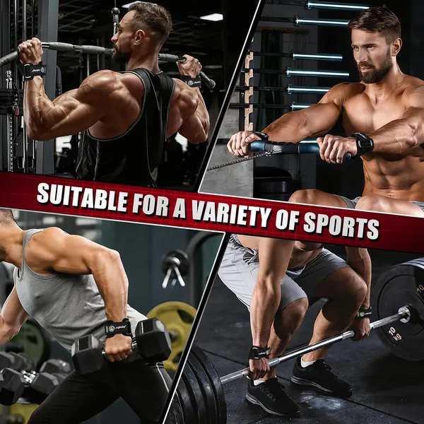 NDIAHUNK®_Weight_Lifting_Grips_(Pair)_–_Heavy-Duty_Gym_Grips_with_Neoprene_Padded_Wrist_Wraps_for_Powerlifting,_Deadlifts,_Rows_&_Pull-Ups_–_Non-Slip_Palm_Grip_Support_for_Bodybuilding_&_Strength_Training_+_Free__keychain