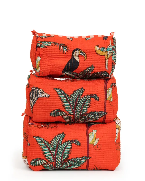 Orange_Cotton_Premium_&_Elegant_Printed_Quilted_Cosmetic_Pouch_Set_For_Unisex_(Set_Of_3)