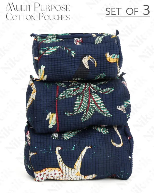 Navy_Blue(Safari)_Cotton_Premium_&_Elegant_Hand_Block_Print_Quilted_Tote_Bag_With_3_Pouches_Set_For_Women_(Set_Of_4)