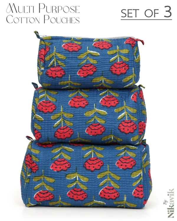 Blue_Red_Cotton_Premium_&_Elegant_Hand_Block_Print_Quilted_Tote_Bag_With_3_Pouches_Set_For_Women_(Set_Of_4)