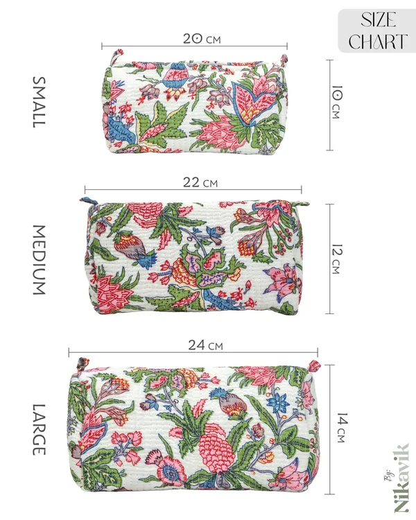 White_Pink_Cotton_Premium_&_Elegant_Hand_Block_Print_Quilted_Tote_Bag_With_3_Pouches_Set_For_Women_(Set_Of_4)