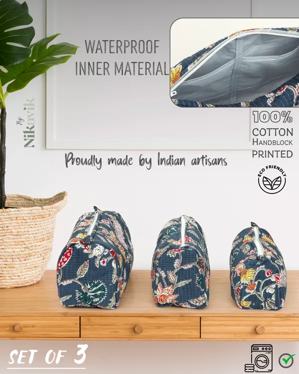 Blue_Multi__Cotton_Premium_&_Elegant_Hand_Block_Print_Quilted_Tote_Bag_With_3_Pouches_Set_For_Women_(Set_Of_4)