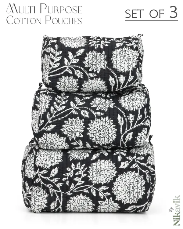 Navy_Blue_White_Cotton_Premium_&_Elegant_Hand_Block_Print_Quilted_Tote_Bag_With_3_Pouches_Set_For_Women_(Set_Of_4)