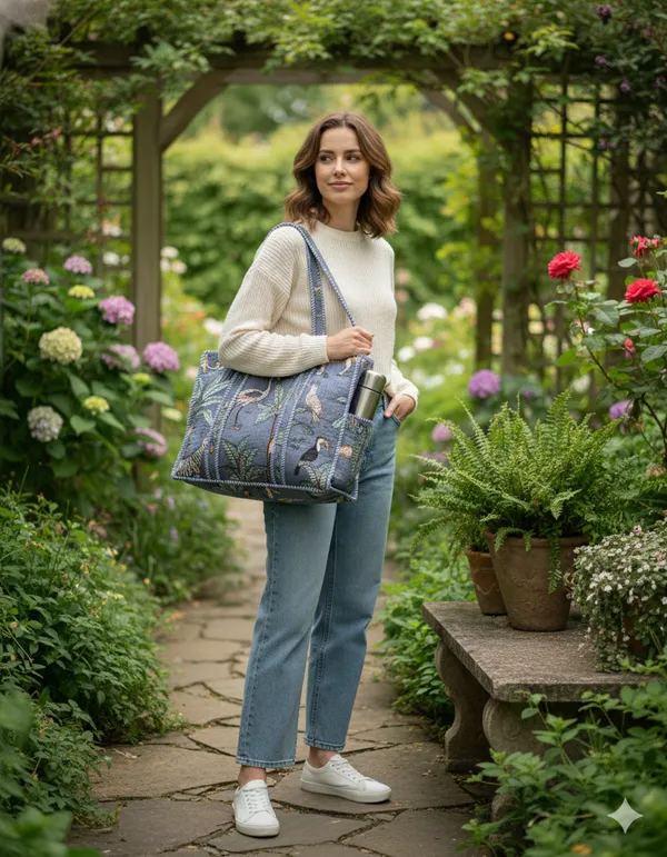 Grey_Cotton_Premium_&_Elegant_Hand_Block_Print_Quilted_Tote_Bag_With_3_Pouches_Set_For_Women_(Set_Of_4)