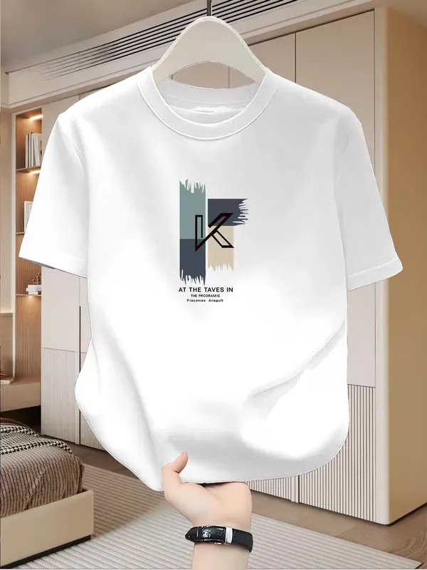 Men's_Classic_White_Round_Neck_Cotton_T-Shirt_|_Abstract_'K'_Graphic_Print_Half_Sleeve_Tee_|_Stylish_Casual_Summer_Wear_for_Boys_&_Men