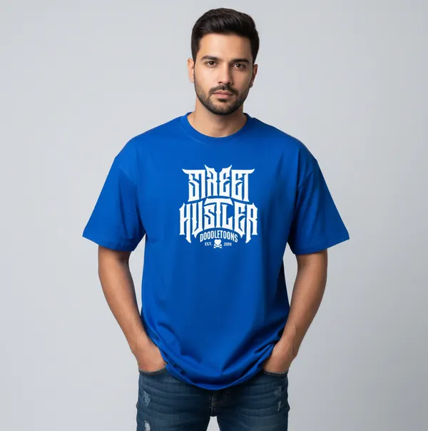 Blue_Premium_Cotton_Oversized_T-Shirt_For_Men