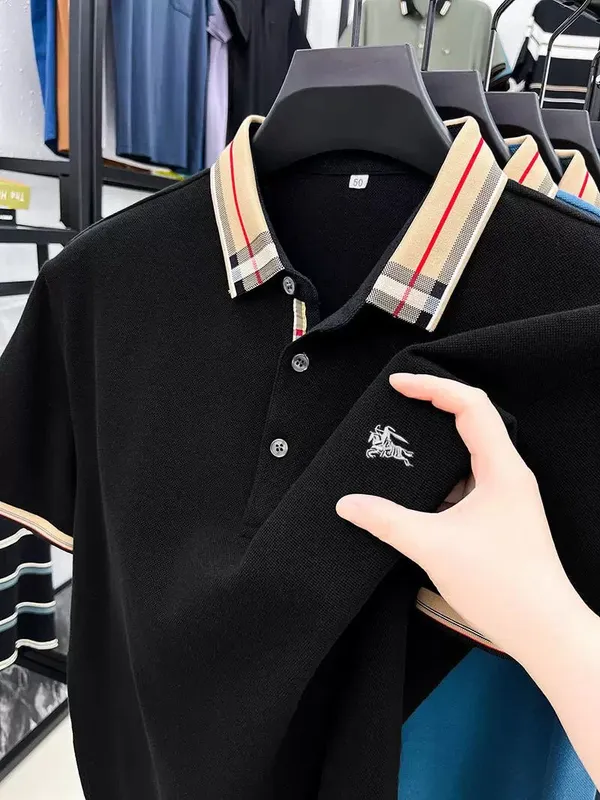 Black_Premium_Cotton_Short_Sleeve_Polo_T-Shirt_For_Men