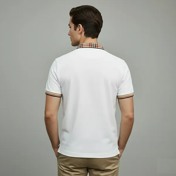 White_Premium_Cotton_Short_Sleeve_Polo_T-Shirt_For_Men
