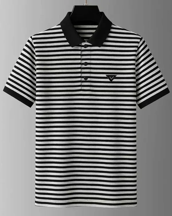 Black_Premium_Polyester_Short_Sleeve_Polo_T-Shirt_For_Men