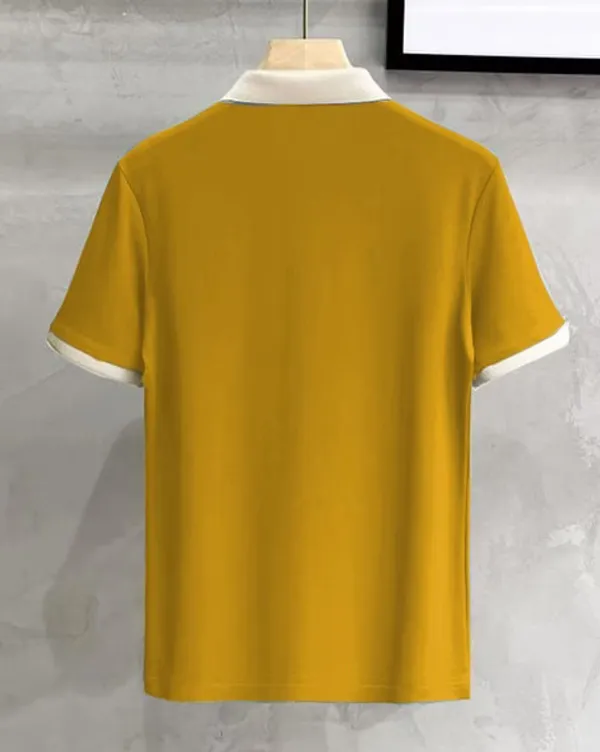 Yellow_Premium_Cotton_Short_Sleeve_Polo_T-Shirt_For_Men