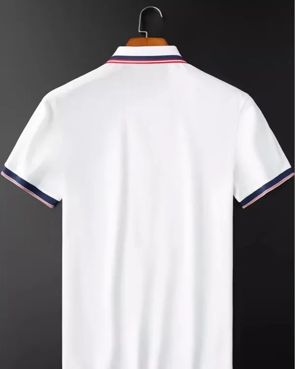 White_Premium_Cotton_Short_Sleeve_Polo_T-Shirt_For_Men