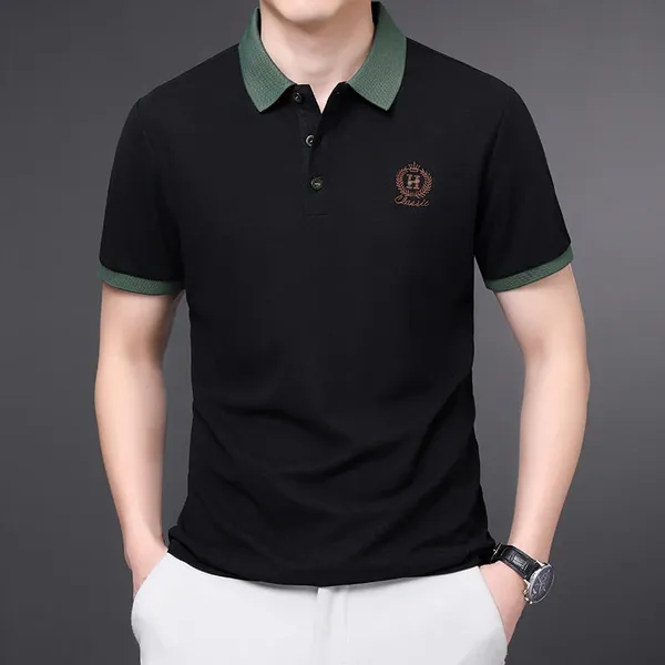 Black_Premium_Cotton_Short_Sleeve_Polo_T-Shirt_For_Men