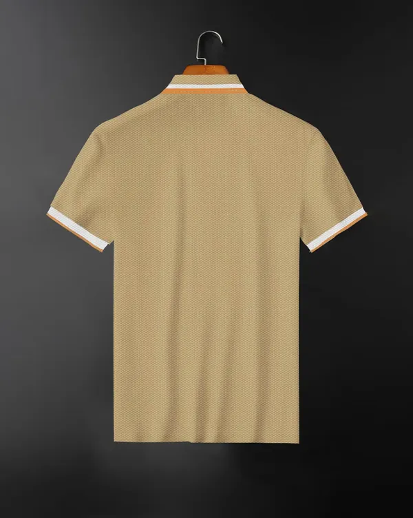 Beige_Premium_Cotton_Short_Sleeve_Polo_T-Shirt_For_Men