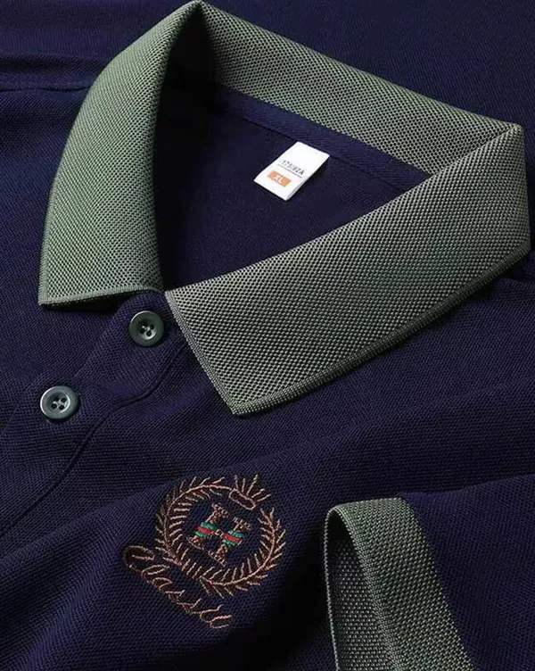 Navy_Blue_Premium_Cotton_Short_Sleeve_Polo_T-Shirt_For_Men