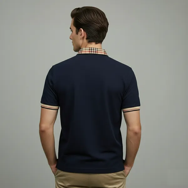 Navy_Blue_Premium_Cotton_Short_Sleeve_Polo_T-Shirt_For_Men
