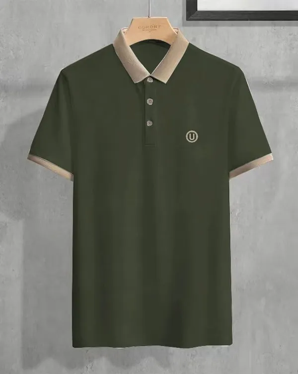 Green_Premium_Cotton_Short_Sleeve_Polo_T-Shirt_For_Men