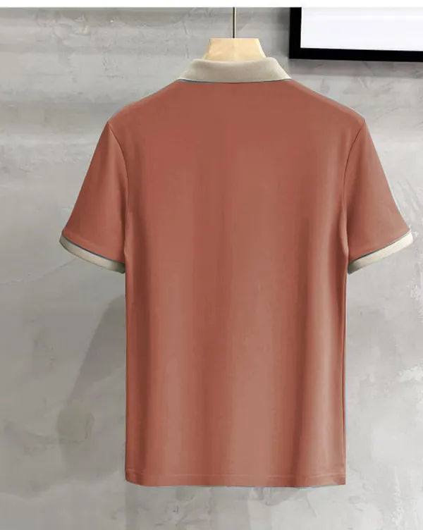 Orange_Premium_Cotton_Short_Sleeve_Polo_T-Shirt_For_Men
