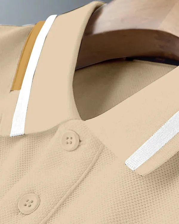 Beige_Premium_Cotton_Short_Sleeve_Polo_T-Shirt_For_Men