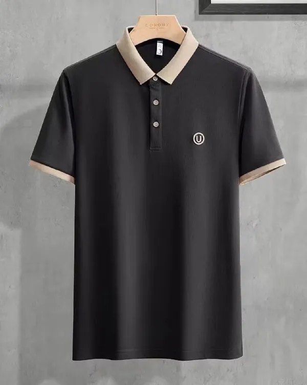 Black_Premium_Cotton_Short_Sleeve_Polo_T-Shirt_For_Men
