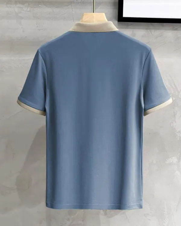 Sky_Blue_Premium_Cotton_Short_Sleeve_Polo_T-Shirt_For_Men