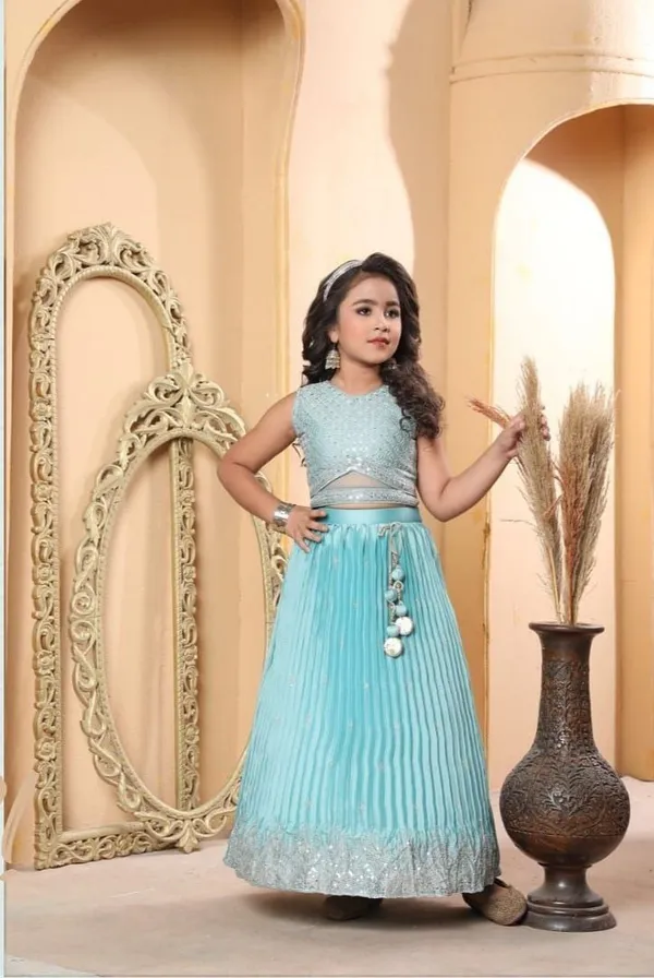Sky_Blue_Chinon_Silk_Sequins_Embroidery_Lehenga_Choli_For_Girls