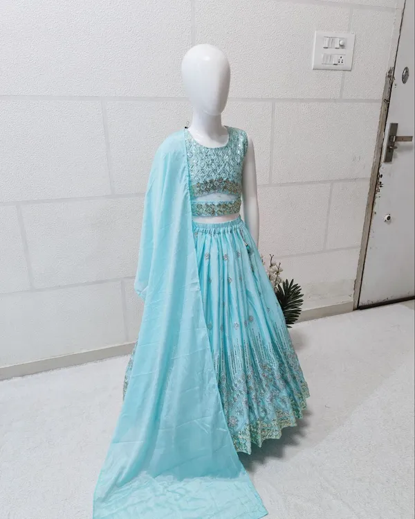 Sky_Blue_Chinon_Silk_Sequins_Embroidery_Lehenga_Choli_For_Girls
