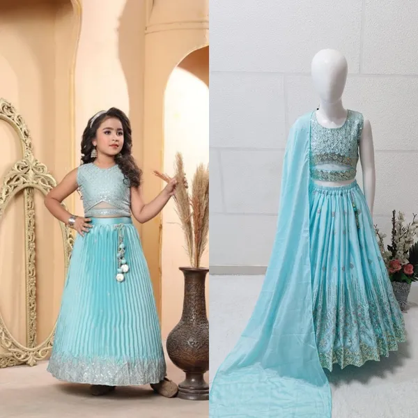 Sky_Blue_Chinon_Silk_Sequins_Embroidery_Lehenga_Choli_For_Girls