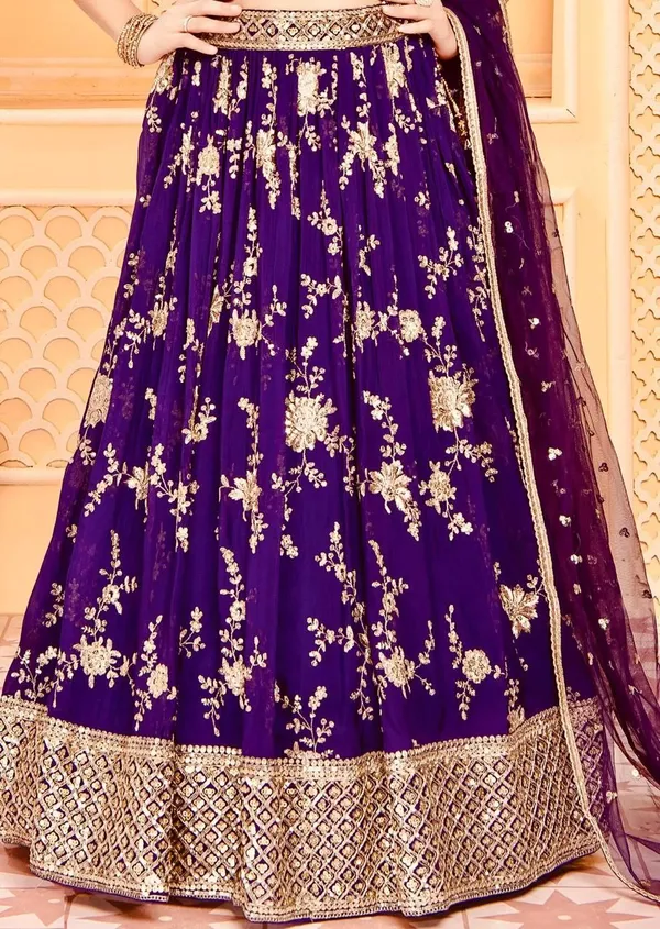 Purple_Faux_Georgette_Embroidered_Sequins_Work_Lehenga_Choli_For_Girls