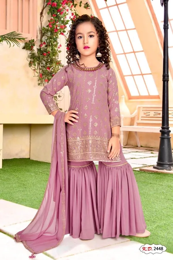 Lavender_Heavy_Faux_Georgette_With_Beautifully_Sequins_Embroidery_Work_Palazzo_sets_For_Girls