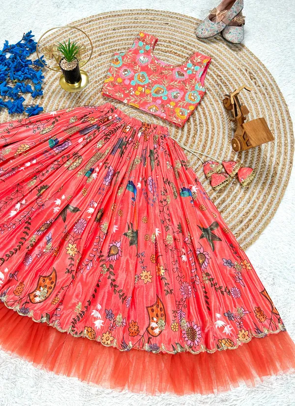 Gajri_kids_Girls_lengha_choli____FABRIC:-Heavy_Faux_Georgette__With_Embroidery_Siqunce_Work_INNER:-_Micro_Cotton___CHOLI_:-_Full_Sttiched
