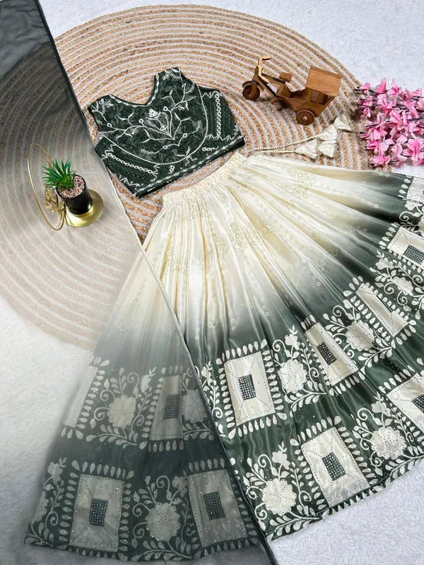 Green_Chinon_Silk_Lehenga_Choli_For_Girls