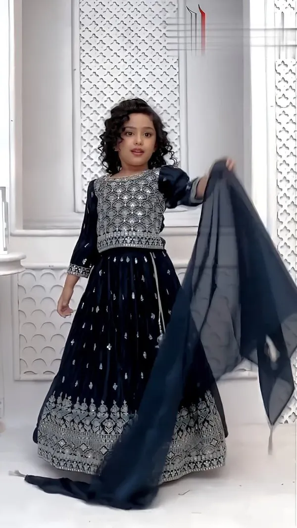 Dark_blue_Faux_Georgette_Embroidered_Sequences_Lehenga_Choli_For_Girls